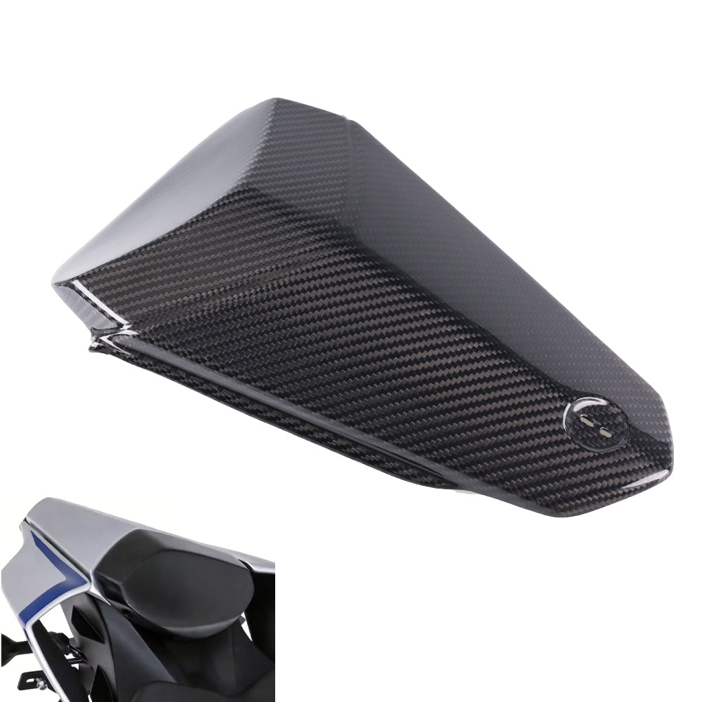 NT FAIRING Real 3K Carbon Fiber Seat Cover for Yamaha 2017-2024 YZF R6, Glossy 2x2 Twill Weave