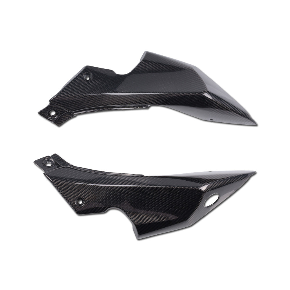 NT FAIRING Real 3K Carbon Fiber Seat Side Panels for 2021-2022 Kawasaki Z H2, Glossy 2x2 Twill Weave