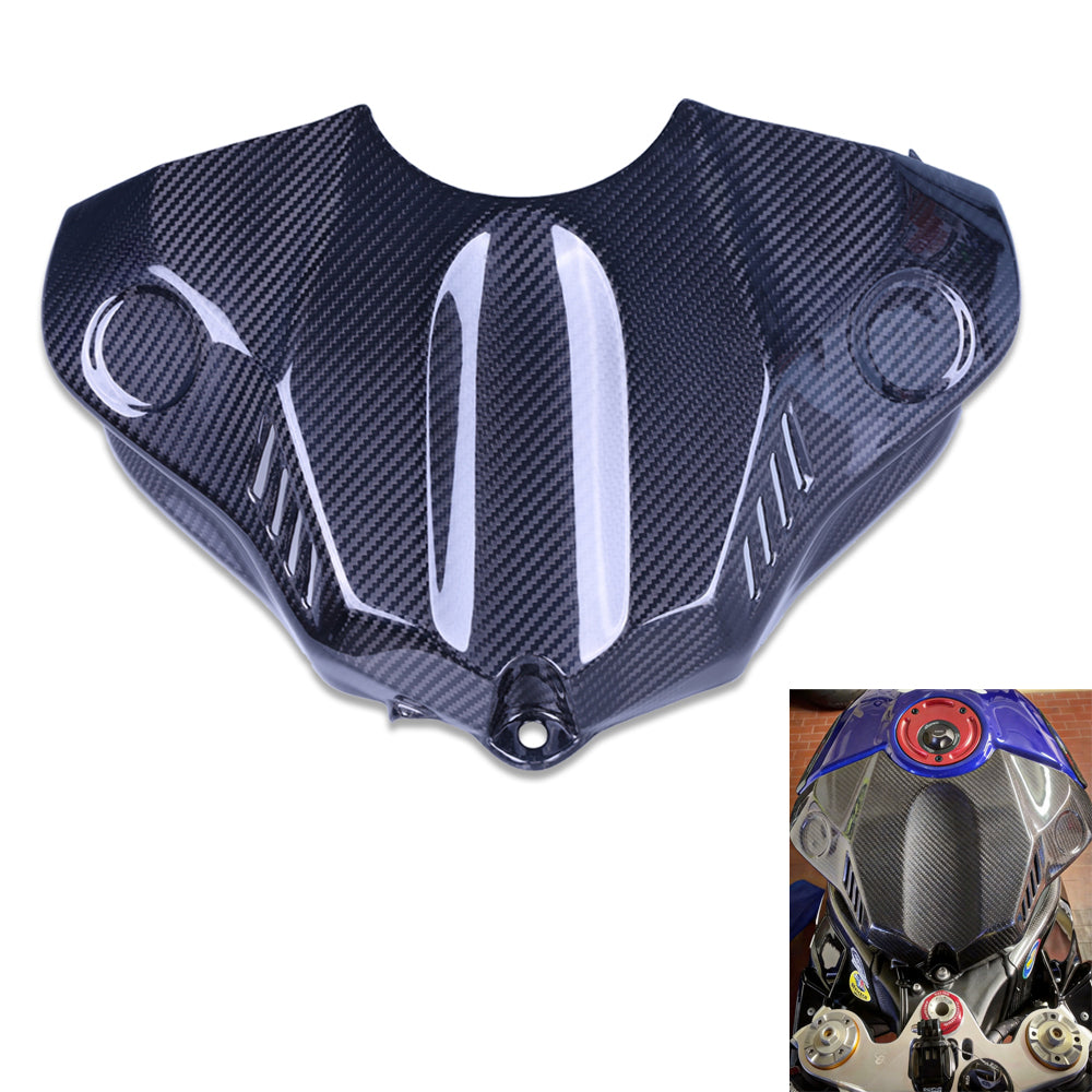 NT FAIRING Real 3K Carbon Fiber Gas Tank Cover for Yamaha 2015-2026 R1 R1M R1S, Glossy 2x2 Twill Weave