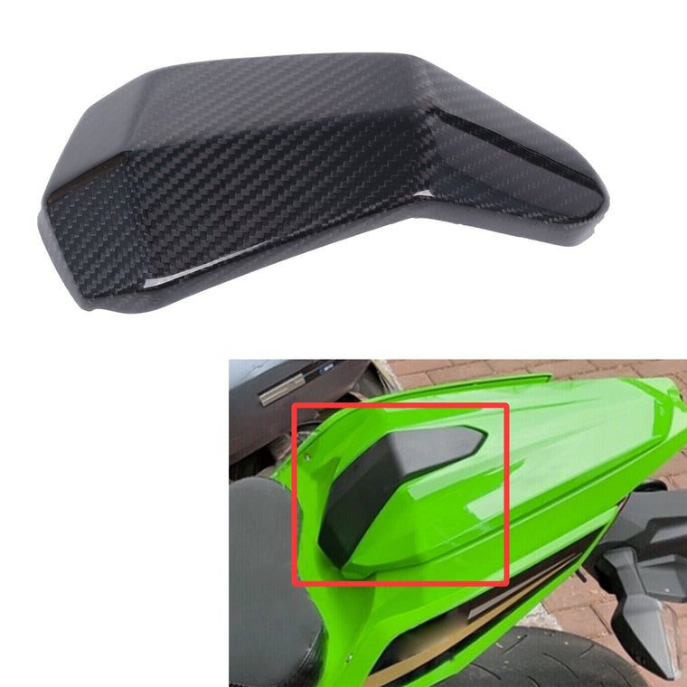 NT FAIRING Real 3K Carbon Fiber Seat Cowl Pad for Kawasaki Ninja 2018-2023 EX400 400R, Glossy 2x2 Twill Weave