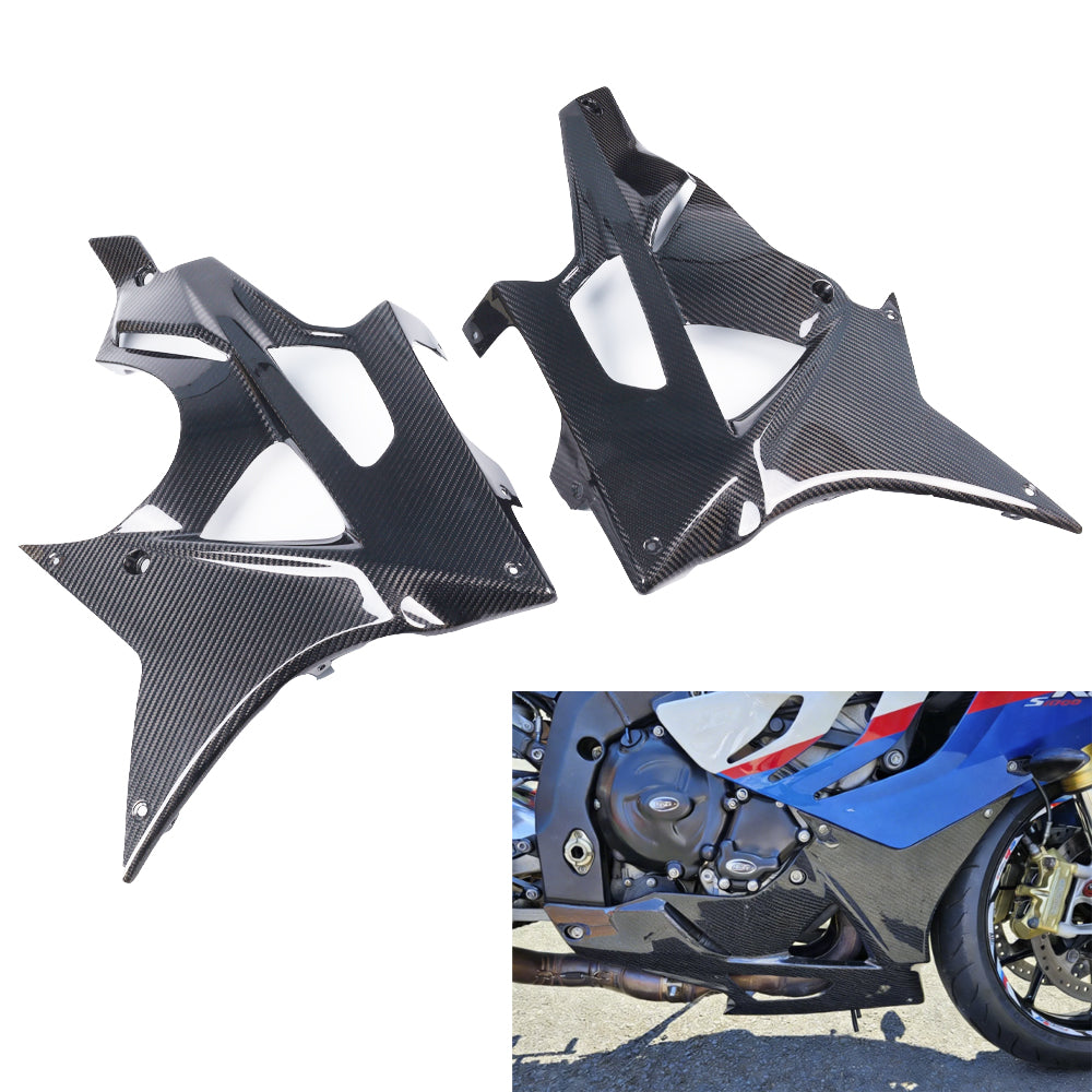 NT FAIRING Real 3K Carbon Fiber Belly Pan for BMW 2009-2014 S1000RR, Glossy 2x2 Twill Weave