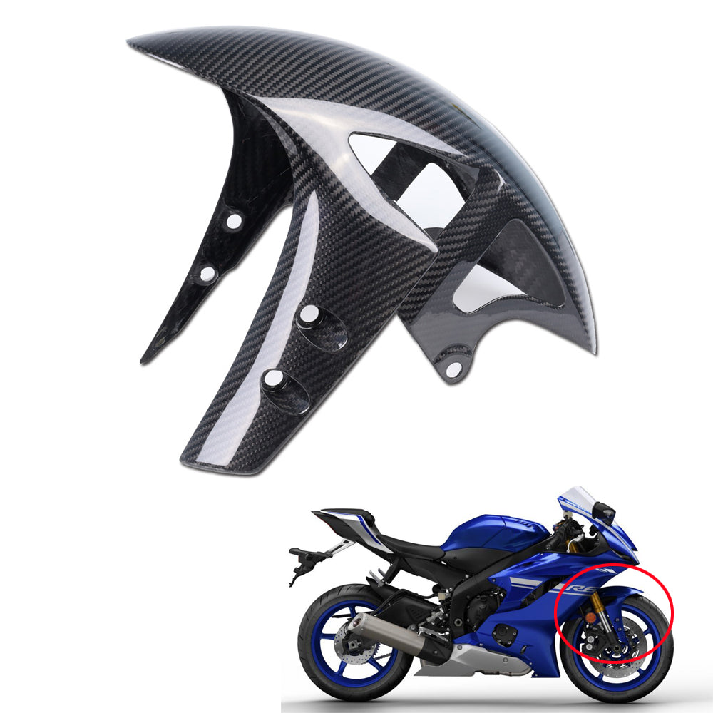 NT FAIRING Real 3K Carbon Fiber Front Fender for Yamaha 2009-2024 R1 R1M R1S, 2017-2024 R6, Glossy 2x2 Twill Weave