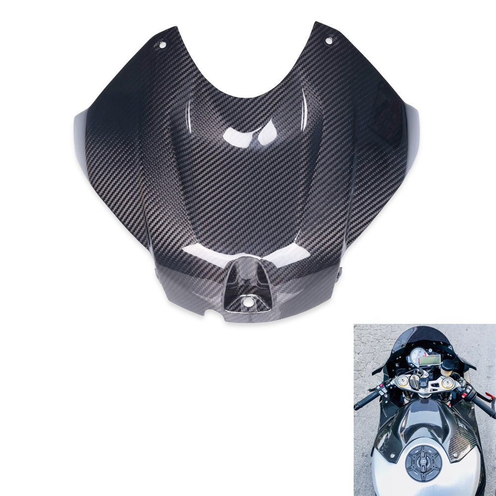 NT FAIRING Real 3K Carbon Fiber Front Tank Cover Panel Fairing for BMW 2015-2018 S1000RR, Glossy 2x2 Twill Weave