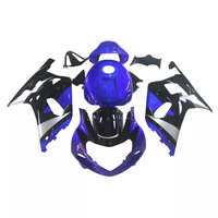 US STOCK NT Aftermarket Injection ABS Plastic Fairing Fit for GSXR 600/750 2001-2003 Black Blue U100 Available in CA