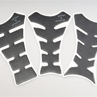 3PC 3D Vinyl Carbon Fiber Look Pro Fuel/Gas Tank Pad Motorcycle/Bike Protector