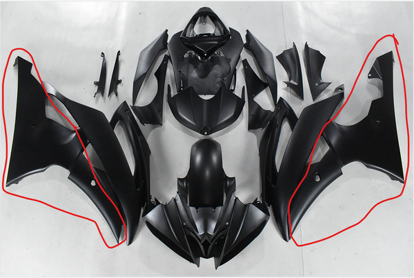 NT Injection Mold Black Lower Fairings for Both Sides ABS Kit Fit for Yamaha 2008-2016 YZF R6