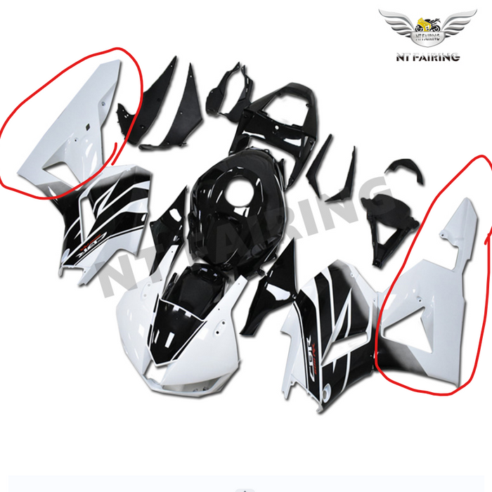 Aftermarket ABS Plastic Right and Left Lower Fairings Fit for 2013-2020 CBR600RR Glossy White
