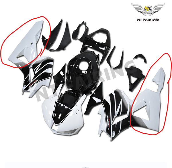 Aftermarket ABS Plastic Right and Left Lower Fairings Fit for 2013-2020 CBR600RR Glossy White