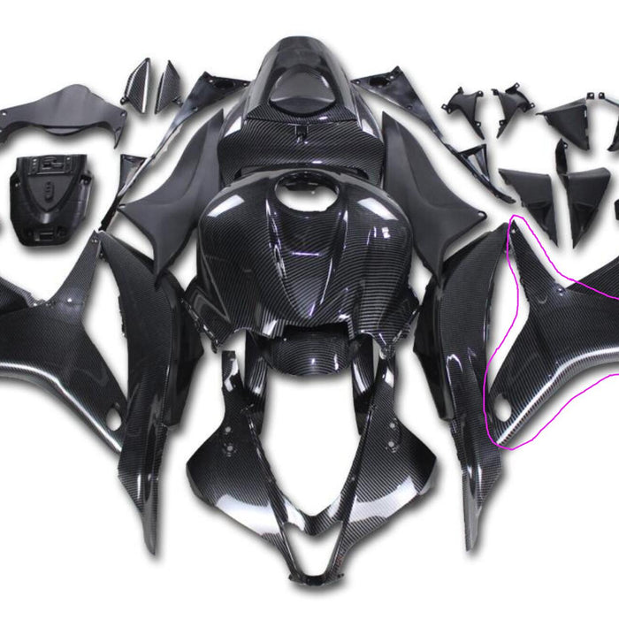 NT Injection Mold Plastic Mid Side Fairing fit for CBR600RR 2007-2008 Carbon Fiber Look