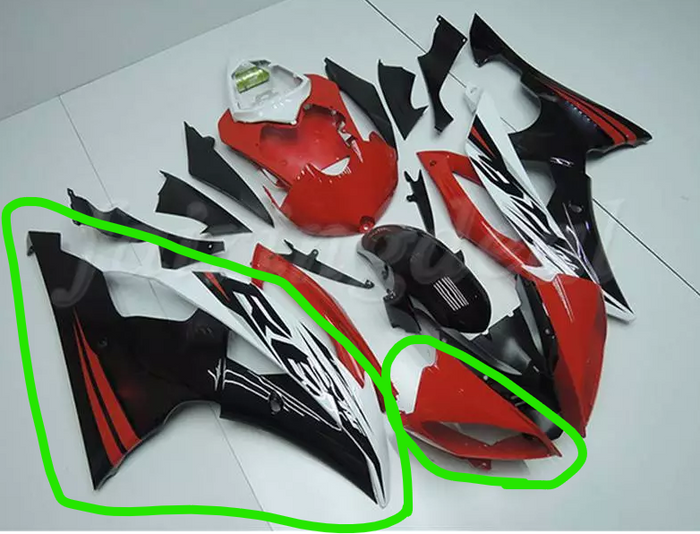 NT Aftermarket Injection ABS Plastic Right Side Fairing Fit for YZF R6 2008-2016 Red White Black N002