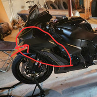 Aftermarket ABS Plastic Left Side Upper Fairing Fit for ZX10R 2021-2025