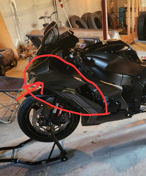 Aftermarket ABS Plastic Left Side Upper Fairing Fit for ZX10R 2021-2025