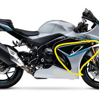 NT Aftermarket Right Side Mid Fairing Fit for GSXR 1000 2017-2025 Silver Blue