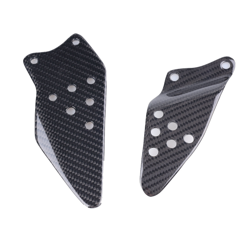 NT 2005-2006 Kawasaki Ninja ZX-6R Heel Plates - 100% Carbon Fiber