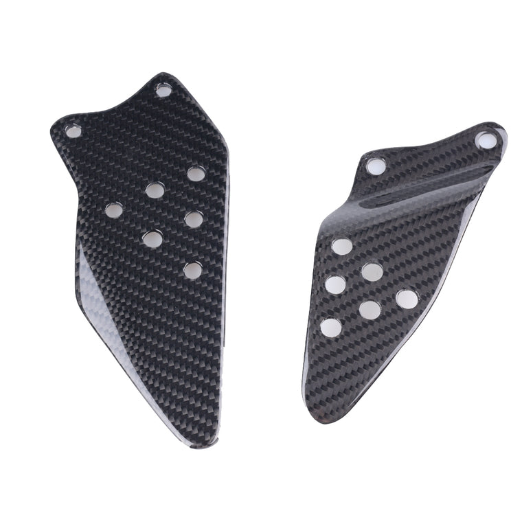 NT 2005-2006 Kawasaki Ninja ZX-6R Heel Plates - 100% Carbon Fiber