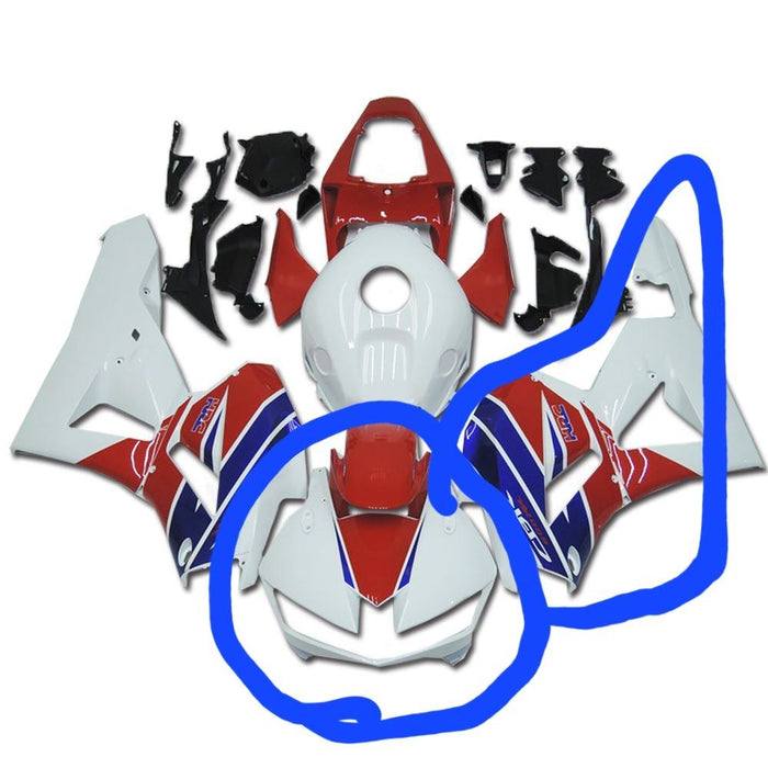 NT Aftermarket Injection ABS Plastic Front Fairing + Left Sides Fairing Fit for CBR600RR 2013-2025 White Blue Red