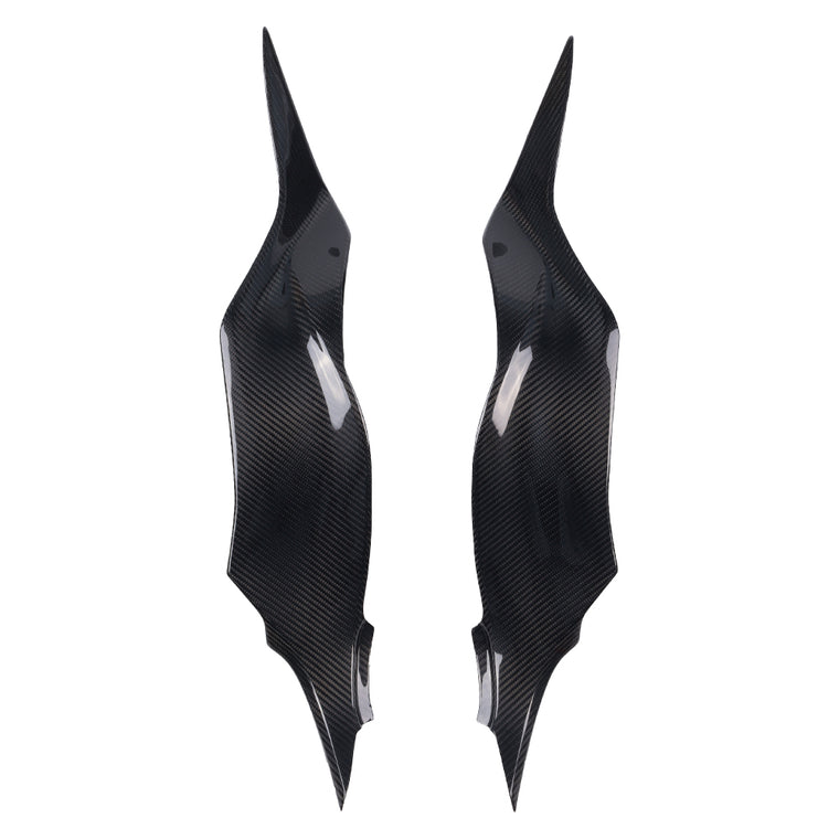 NT FAIRING Real 3K Carbon Fiber Side Tank Cover for Kawasaki Ninja 2019-2026 ZX6R ZX-6R 636, Glossy 2x2 Twill Weave
