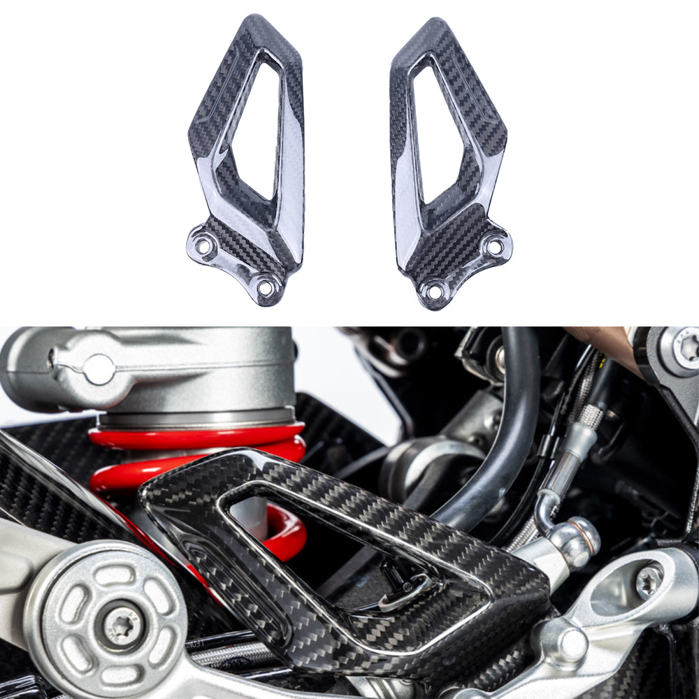 NT BMW 2019-2022 S1000RR 100% Carbon Fiber Rearset Footrest Plate Heel Guards Twill