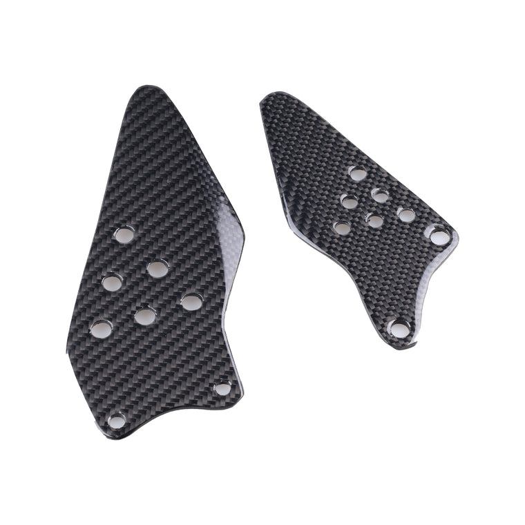 NT 2007-2008 Kawasaki Ninja ZX6R Heel Plates - 100% Carbon Fiber