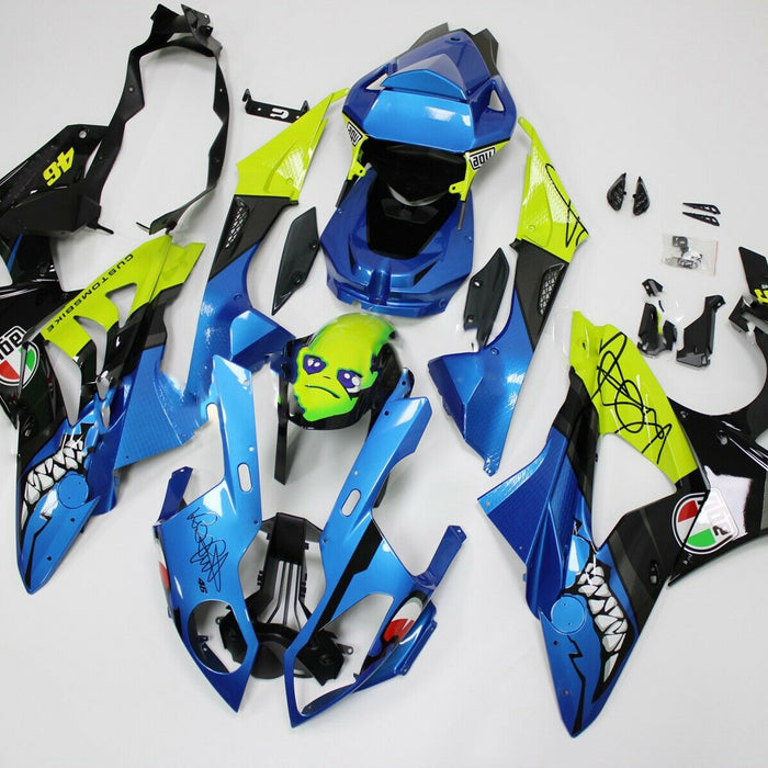NT Fairing Fit for BMW 2009-2014 S1000RR Metallic Blue Shark Injection Mold a013