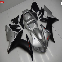 NT Aftermarket Custom Injection ABS Plastic Fairing Fit for YZF R1 2000-2001 Black Silver