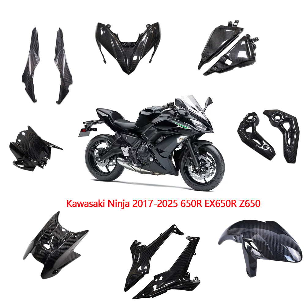 NT 100% 3K Twill Carbon Fiber Piece for Kawasaki Ninja 17-25 650R EX650R Z650
