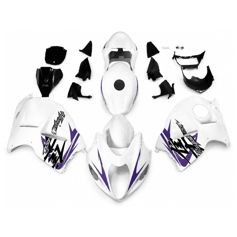 NT Fairing Fit for Suzuki 1999-2007 Hayabusa GSXR 1300 N107- Purple White Black | ABS Injection