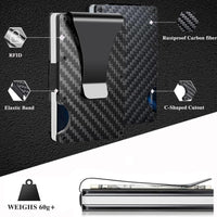 Carbon Fiber Minimalist Wallet with RFID Blocking