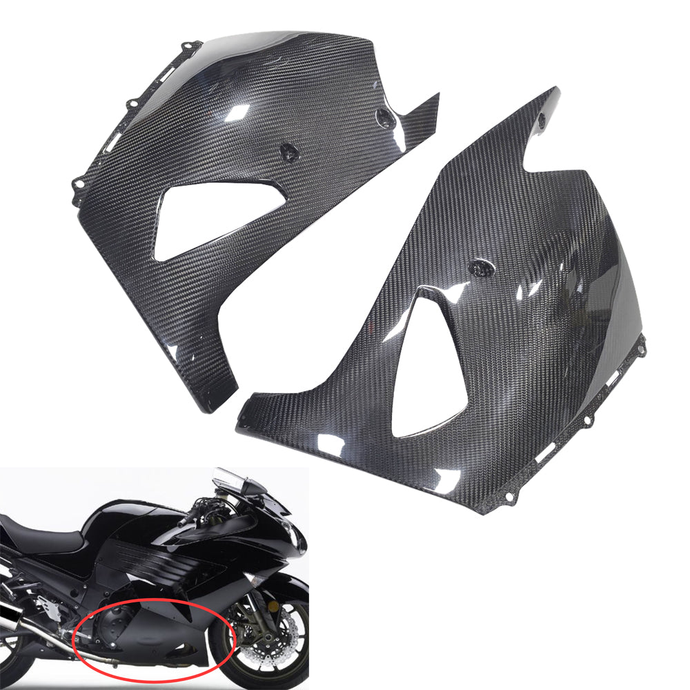 NT 2006-2026 Kawasaki Ninja ZX14R ZZR1400 Belly Pan - 100% Carbon Fiber