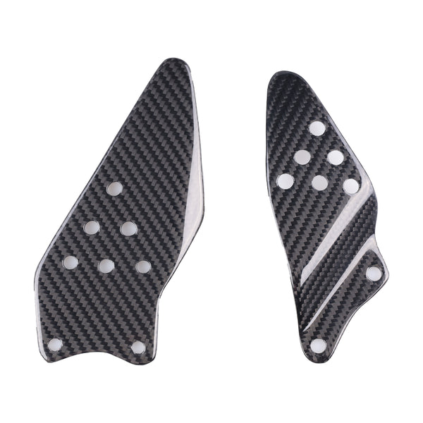 NT 2005-2006 Kawasaki Ninja ZX-6R Heel Plates - 100% Carbon Fiber