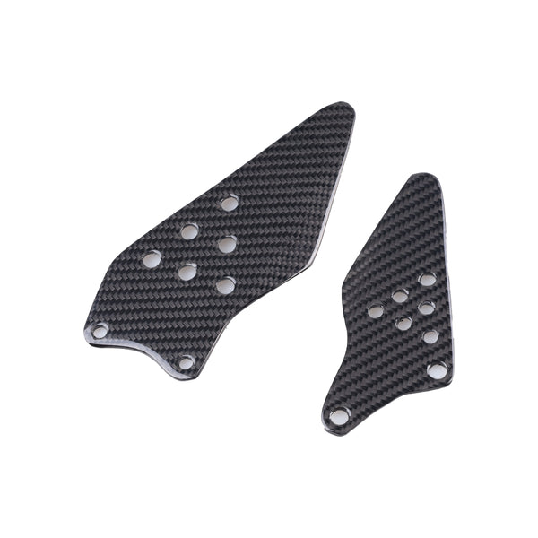 NT 2007-2008 Kawasaki Ninja ZX6R Heel Plates - 100% Carbon Fiber
