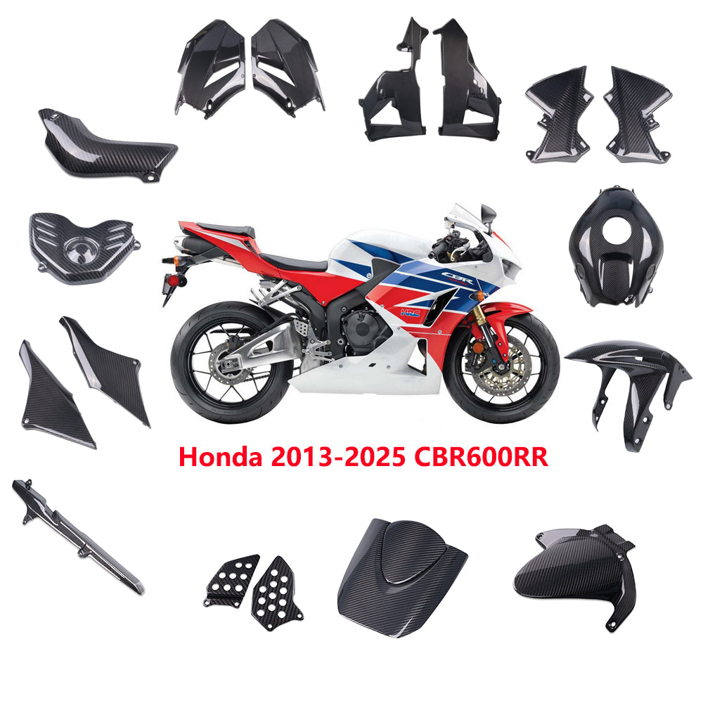 NT Real 3K Twill Carbon Fiber Pieces for Honda 2013-2025 CBR600RR CBR 6000RR