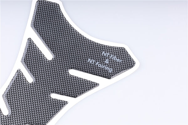 3PC 3D Vinyl Carbon Fiber Look Pro Fuel/Gas Tank Pad Motorcycle/Bike Protector