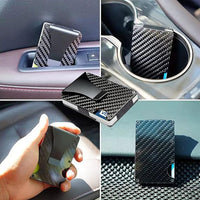 Carbon Fiber Minimalist Wallet with RFID Blocking