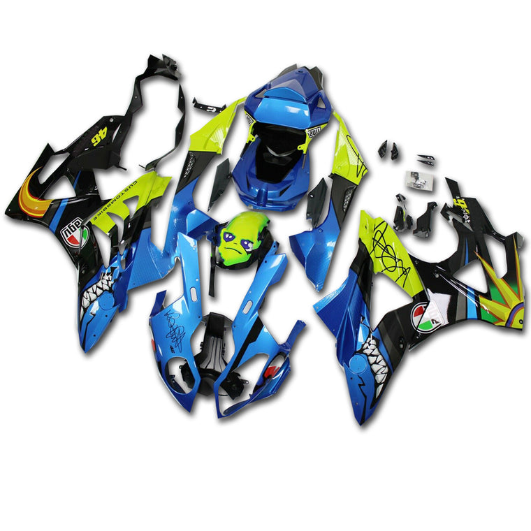 NT Fairing Fit for BMW 2009-2014 S1000RR A013- Metallic Blue Shark | ABS Injection