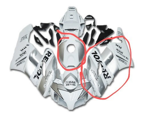 Aftermarket Injection ABS Left Side Fairing and Tank Cover Fit for CBR1000RR 2004-2005