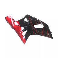 US STOCK NT Aftermarket Injection ABS Plastic Fairing Fit for GSXR 600/750 2001-2003 Black Red U101 Available in CA