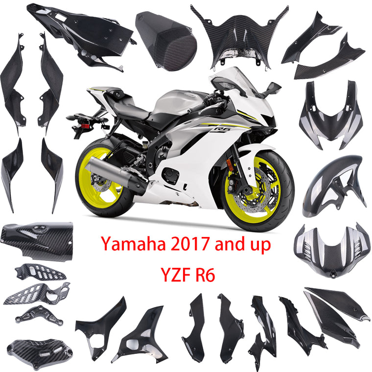 NT Real 3K Twill Carbon Fiber Pieces for Yamaha 2017 2018 2019 2020 2021 YZF R6