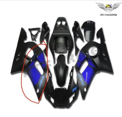 Right Upper Fairing fit for 1998-2002 YZF R6