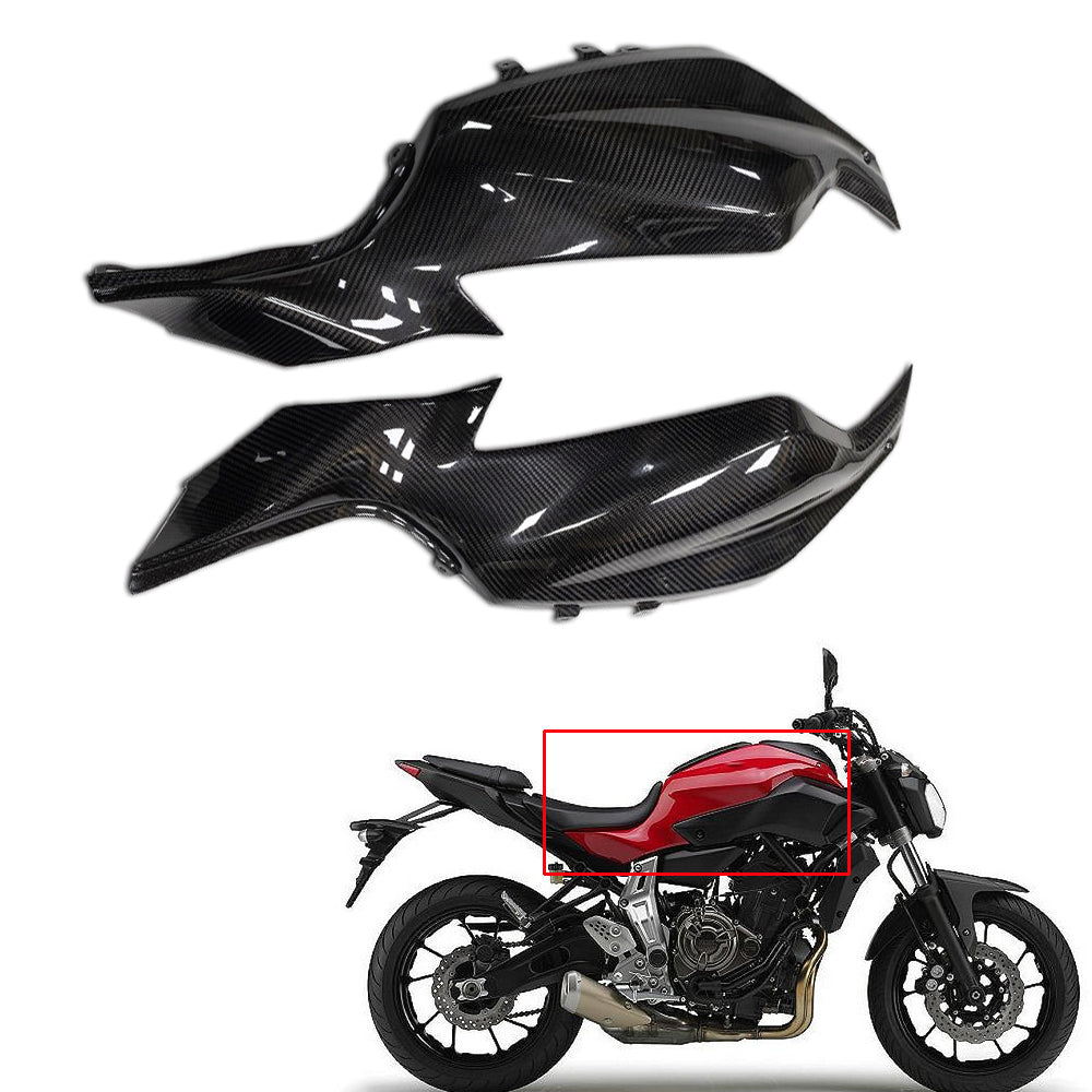 NT 100% Carbon Fiber Tank Side Panels Fit for Yamaha 2014-2020 FZ07 MT07
