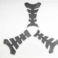 3PC 3D Vinyl Carbon Fiber Look Pro Fuel/Gas Tank Pad Motorcycle/Bike Protector