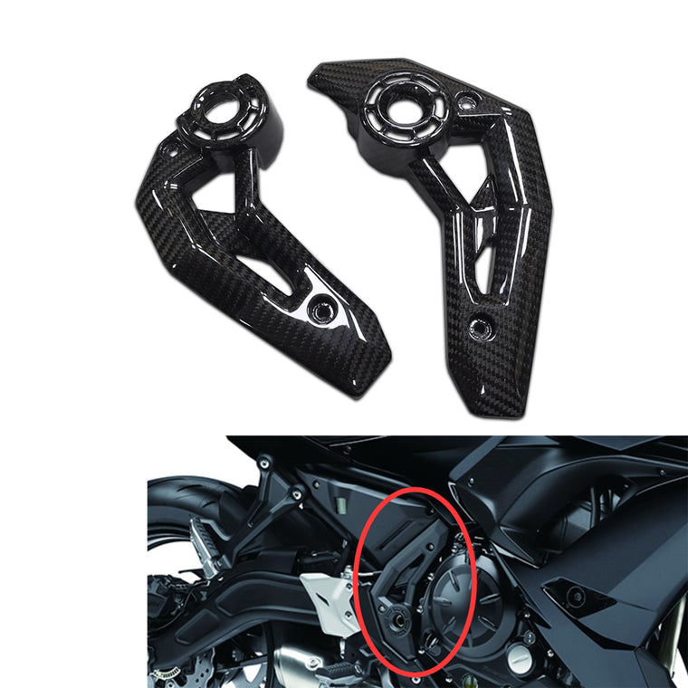 NT 100% Carbon Fiber Frame Cover Fit for Kawasaki Ninja 2017-2025 EX650R 650R Z650
