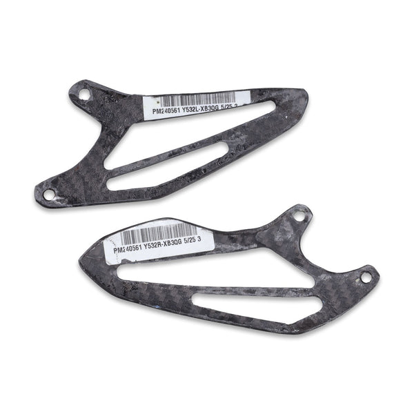 100% Carbon Fiber 2022-2023 Yamaha R7 Rear Heel Plates - 100% Carbon Fiber NT01
