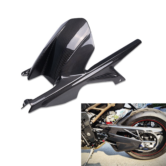 NT FAIRING Real 3K Carbon Fiber Rear Hugger W. Chain Guard for BMW 2019-2023 S1000RR 2021-2023 S1000R M1000RR, Glossy 2x2 Twill Weave