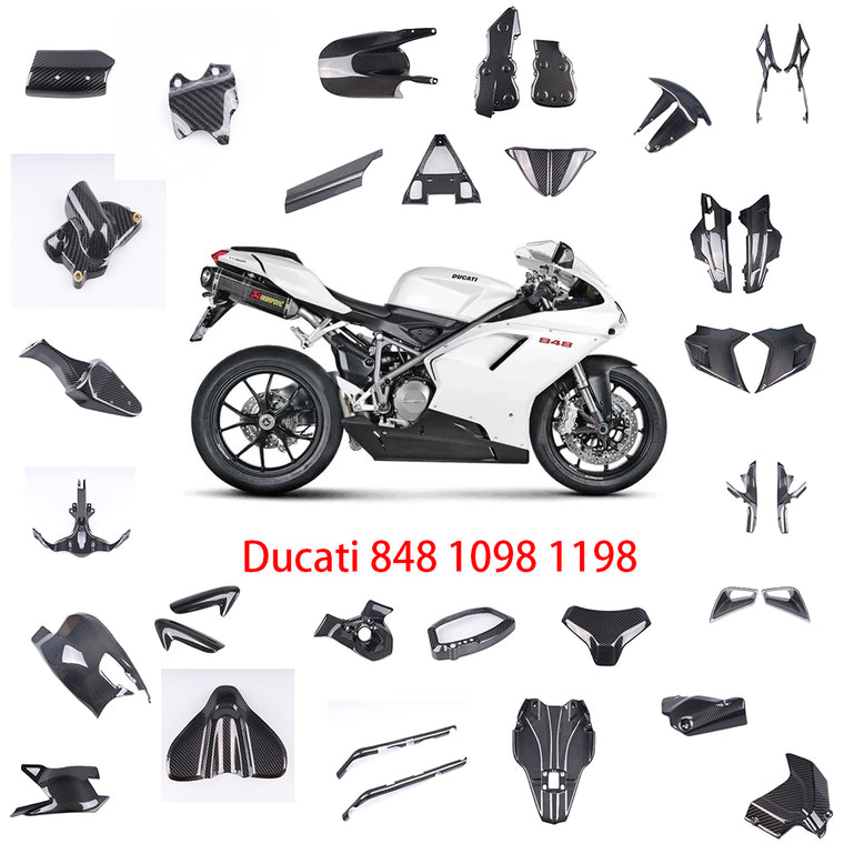 US STOCK NT 100% Real 3K Twill Carbon Fiber Pieces for Ducati 848 1098 1198 Available in CA