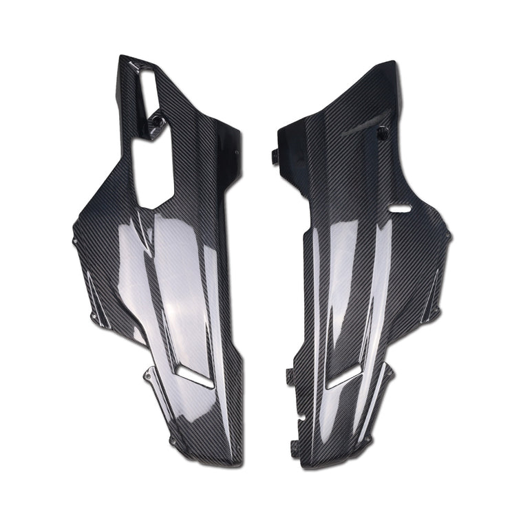 NT DUCATI 848 1098 1198 EVO 100% Carbon Fiber FIBER BELLY PANELS-2 PIECE-100% Real Carbon Fiber