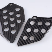 NT 2003-2025 Honda CBR600RR Heel Plates - 100% Carbon Fiber Black Guard a0