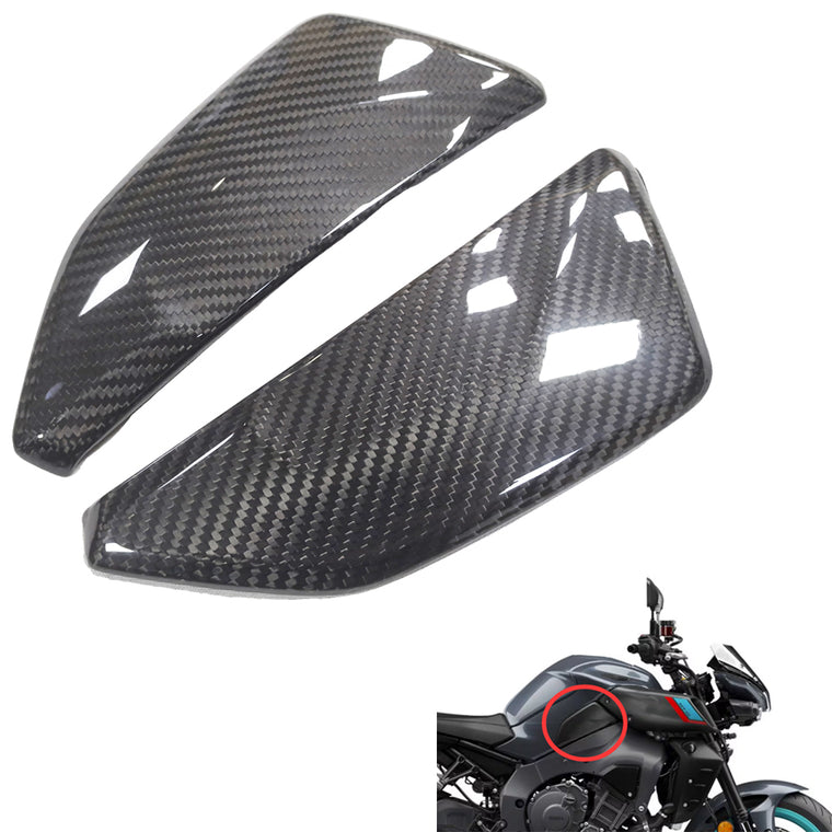 NT 100% 3K Carbon Fiber Tanks Side Small Panels Fit for Yamaha 2022-2025 MT10