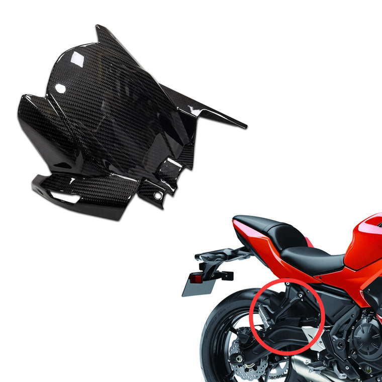 NT 100% Carbon Fiber Rear Hugger Fit for Kawasaki Ninja 2017-2025 EX650R 650R Z650