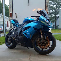 Custom Fairing Fit for  2009-2012 ZX6R Plastic blue Black Injection Kit